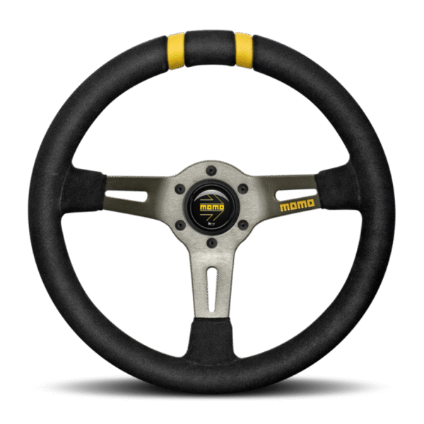 Momo MODDRIFT Steering Wheel 330 mm - Black Suede/Anth Spokes/2 Stripes