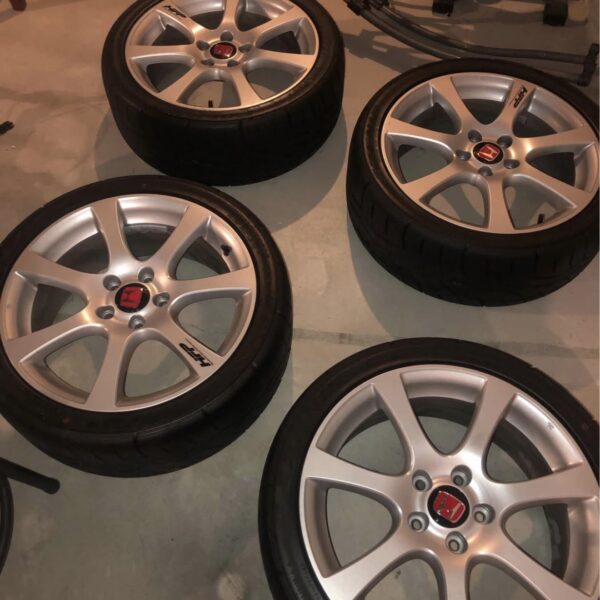 Freshly Powder Coated HFP Wheels with New Falken Azenis Tires – 18” (225/40R18)
